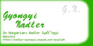 gyongyi nadler business card